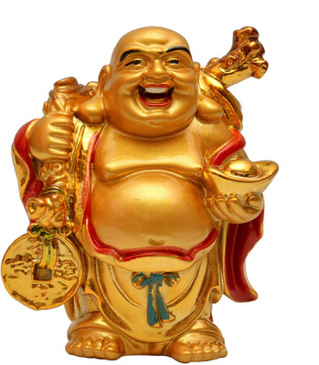 Vashoppee Vastu / Feng Shui / Laughing Buddha for wealth and happiness Decorative Showpiece - 9 cm(Polyresin, Gold)
Vashoppee Vastu / Feng Shui / Laughing Buddha for wealth and happiness Decorative Showpiece - 9 cm(Polyresin, Gold)