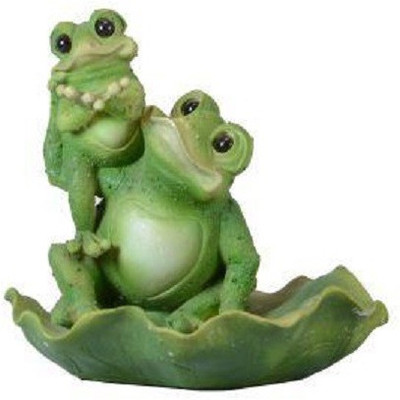 The Art Effects Frog Decorative Showpiece - 25.4 cm(Polyresin, Green)