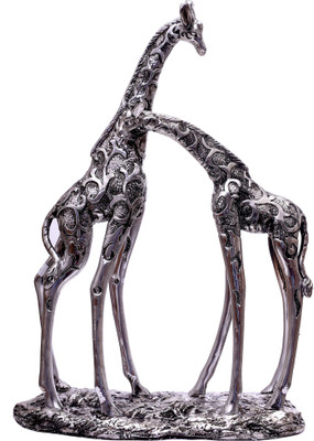 Saanvi Creations Decorative Showpiece - 80 cm(Silver Finish, Silver)