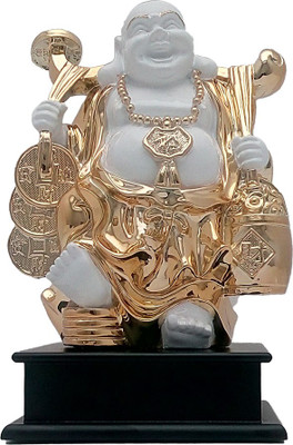 Art N Hub Laughing Buddha Gold Plated Statue with Wooden Base (size H-27 C.M.) H-27 Decorative Showpiece - 27 cm(Polyresin, Wooden, Gold)
Art N Hub Laughing Buddha Gold Plated Statue with Wooden Base (size H-27 C.M.) H-27 Decorative Showpiece - 27 cm(Polyresin, Wooden, Gold)