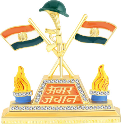 Kulin Amar Jawan Flag For Car Dashboard | Home Decor | Gifting Decorative Showpiece - 7.5 cm(Gold Plated, Multicolor)
Kulin Amar Jawan Flag For Car Dashboard | Home Decor | Gifting Decorative Showpiece - 7.5 cm(Gold Plated, Multicolor)