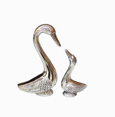 Crafticia Decorative Showpiece - 13.5 cm(Silver Finish, Silver)