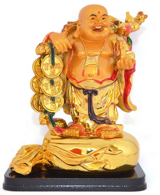 Kriti Creations Feng Shui All Symbol Laughing Buddha Decorative Showpiece - 9 cm(Polyresin, Gold)
Kriti Creations Feng Shui All Symbol Laughing Buddha Decorative Showpiece - 9 cm(Polyresin, Gold)