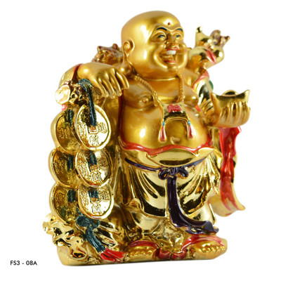 Reiki Crystal Products Vastu / Feng Shui Laughing Buddha With Coins For Wealth And Success, Good Luck & Prosperity, Feng Shui Idol, Showpiece Decorative Showpiece - 12 cm(Polyresin, Gold)
Reiki Crystal Products Vastu / Feng Shui Laughing Buddha With Coins For Wealth And Success, Good Luck & Prosperity, Feng Shui Idol, Showpiece Decorative Showpiece - 12 cm(Polyresin, Gold)