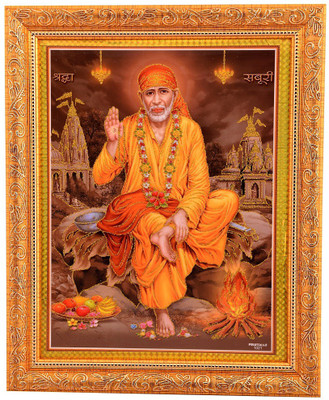 BM Traders Golden Zari Work Photo of Shirdi Sai Baba With Gloden Frame Decorative Showpiece - 35.56 cm(Wooden, Gold)
BM Traders Golden Zari Work Photo of Shirdi Sai Baba With Gloden Frame Decorative Showpiece - 35.56 cm(Wooden, Gold)