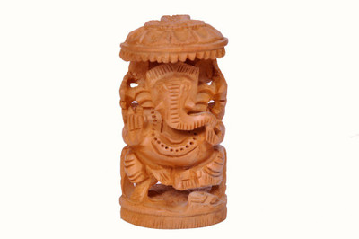 craft addict rajasthani handicrafts Decorative Showpiece - 7.5 cm(Wooden, Brown)