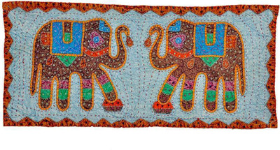Shree Sai Handicraft Traditional Decorative Elephant Pair Jaipuri Applique Wall Hanging Decorative Showpiece - 3 cm(Cotton, Blue)
Shree Sai Handicraft Traditional Decorative Elephant Pair Jaipuri Applique Wall Hanging Decorative Showpiece - 3 cm(Cotton, Blue)