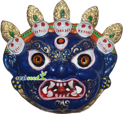Real Seed Mahakaal Metal Wall Hanging, Najar Batoo, Evil Eye Protector, Sikkim Mask Decorative Showpiece - 16 cm(Bronze, Multicolor)
Real Seed Mahakaal Metal Wall Hanging, Najar Batoo, Evil Eye Protector, Sikkim Mask Decorative Showpiece - 16 cm(Bronze, Multicolor)