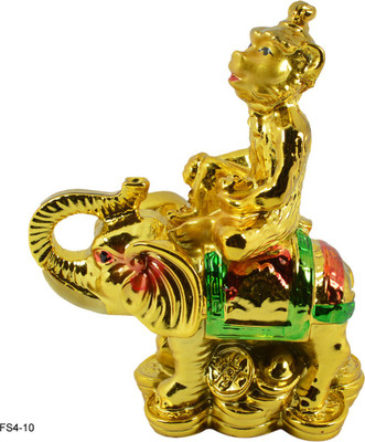 Reiki Crystal Products monkey on elephant Decorative Showpiece - 11 cm(Porcelain, Gold)
Reiki Crystal Products monkey on elephant Decorative Showpiece - 11 cm(Porcelain, Gold)