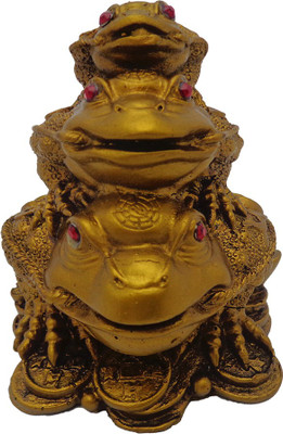 Art N Hub Feng Shui Polystone Triple Frog (size H-9.5 C.M.) Decorative Showpiece - 9.5 cm(Polyresin, Gold)
Art N Hub Feng Shui Polystone Triple Frog (size H-9.5 C.M.) Decorative Showpiece - 9.5 cm(Polyresin, Gold)