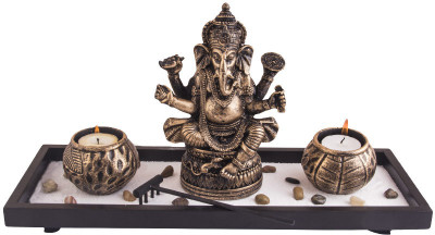 NG Art Ventura Ganesha with Two Round Tea Light Holders Decorative Showpiece - 19 cm(Polyresin, Wooden, Copper, Gold)
NG Art Ventura Ganesha with Two Round Tea Light Holders Decorative Showpiece - 19 cm(Polyresin, Wooden, Copper, Gold)