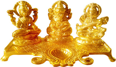 GAC Trend Laxmi Ganesh And Saraswati Decorative Showpiece - 10 cm(Aluminium, Gold)
GAC Trend Laxmi Ganesh And Saraswati Decorative Showpiece - 10 cm(Aluminium, Gold)