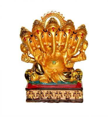 Vastu Art Vastu / Feng Shui / Panch Mukhi Ganesha Idol for�Wealth and Happyness Decorative Showpiece - 10 cm(Polyresin, Gold)
Vastu Art Vastu / Feng Shui / Panch Mukhi Ganesha Idol for�Wealth and Happyness Decorative Showpiece - 10 cm(Polyresin, Gold)