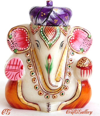 Craft International Marble Ganesha Pagdi Gold Painted - 4 Inch Decorative Showpiece - 12 cm(Stoneware, White)
Craft International Marble Ganesha Pagdi Gold Painted - 4 Inch Decorative Showpiece - 12 cm(Stoneware, White)