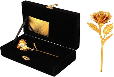Jewel Fuel Valentine Special Rose (25 Cm) in 24k Gold With Exclusive Velvet Gift Box Decorative Showpiece - 25 cm(Gold Foil, Gold)
Jewel Fuel Valentine Special Rose (25 Cm) in 24k Gold With Exclusive Velvet Gift Box Decorative Showpiece - 25 cm(Gold Foil, Gold)