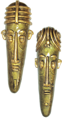 Hand Artz Terracotta Handmade Wall Hanging Home Decorative Tribal King Queen Mask Decorative Showpiece - 30 cm(Terracotta, Gold)
Hand Artz Terracotta Handmade Wall Hanging Home Decorative Tribal King Queen Mask Decorative Showpiece - 30 cm(Terracotta, Gold)