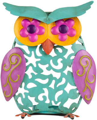 Chumbak Flower Power Owl Teal Tealight Holder Decorative Showpiece - 19 cm(Iron, Multicolor)
Chumbak Flower Power Owl Teal Tealight Holder Decorative Showpiece - 19 cm(Iron, Multicolor)