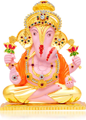 Kulin God Ganesh | Ganpati | Lord Ganesha Idol For Home Decor | Office | Shops | Gifting Decorative Showpiece - 16 cm(Gold Plated, Pink)
Kulin God Ganesh | Ganpati | Lord Ganesha Idol For Home Decor | Office | Shops | Gifting Decorative Showpiece - 16 cm(Gold Plated, Pink)