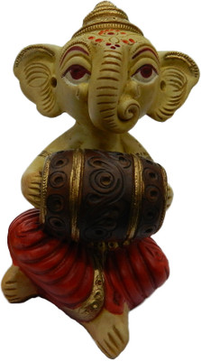 The Nodding Head Lord Ganesha Playing Dhol Statue Decorative Showpiece - 12 cm(Polyresin, Multicolor)
The Nodding Head Lord Ganesha Playing Dhol Statue Decorative Showpiece - 12 cm(Polyresin, Multicolor)