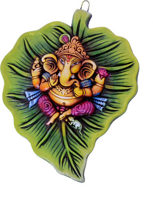 Indigo Creativs Handcrafted Beautiful Terracotta Lord Ganesha in large Shubh Paan leaf design Diwali Puja Door / Home Entrance / Wall Hanging Decoration Decorative Showpiece - 24 cm(Earthenware, Multicolor)
Indigo Creativs Handcrafted Beautiful Terracotta Lord Ganesha in large Shubh Paan leaf design Diwali Puja Door / Home Entrance / Wall Hanging Decoration Decorative Showpiece - 24 cm(Earthenware, Multicolor)