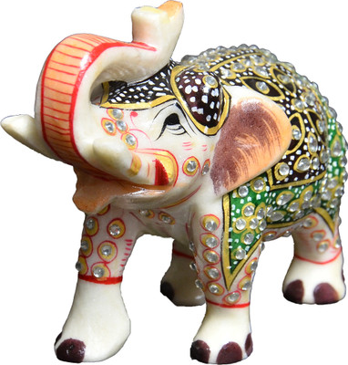 Artist Haat Marble Elephant Sculpture With Carving and Painting Decorative Showpiece - 12 cm(Stoneware, Multicolor)
Artist Haat Marble Elephant Sculpture With Carving and Painting Decorative Showpiece - 12 cm(Stoneware, Multicolor)