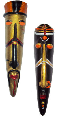 Hand Artz Terracotta Handmade Wall Hanging Home Decorative Tribal King Queen Mask Decorative Showpiece - 28 cm(Terracotta, Multicolor)
Hand Artz Terracotta Handmade Wall Hanging Home Decorative Tribal King Queen Mask Decorative Showpiece - 28 cm(Terracotta, Multicolor)