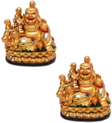 Shakti 100% original Laughing Buddha with 5 Children Combo of 2 Decorative Showpiece - 6 cm(Polyresin, Gold)
Shakti 100% original Laughing Buddha with 5 Children Combo of 2 Decorative Showpiece - 6 cm(Polyresin, Gold)