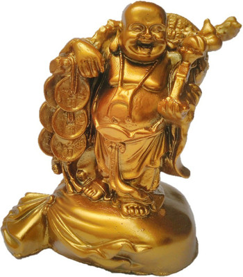 JaipurCrafts Feng Shui Laughing Buddha Decorative Showpiece - 15.24 cm(Polyresin, Gold)
JaipurCrafts Feng Shui Laughing Buddha Decorative Showpiece - 15.24 cm(Polyresin, Gold)