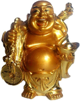 Divine Temples Good Luck Fengshui Laughing Buddha Decorative Showpiece - 9 cm(Polyresin, Gold)
Divine Temples Good Luck Fengshui Laughing Buddha Decorative Showpiece - 9 cm(Polyresin, Gold)