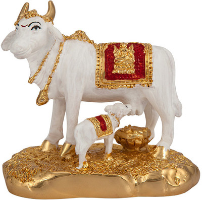 Siri Creations Cow& Calf idol Foil with Enamel Decorative Showpiece - 10 cm(Gold Plated, Silver)
Siri Creations Cow& Calf idol Foil with Enamel Decorative Showpiece - 10 cm(Gold Plated, Silver)