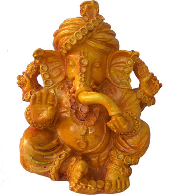 MNE MNE HANDICRAFT DESIGNED LORD GANESHA Decorative Showpiece - 18 cm(Marble, Brown)