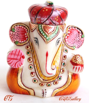 Craft International Marble Ganesha Pagdi Gold Painted - 3 Inch Decorative Showpiece - 10 cm(Stoneware, White)
Craft International Marble Ganesha Pagdi Gold Painted - 3 Inch Decorative Showpiece - 10 cm(Stoneware, White)