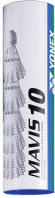 Yonex Mavis 10 Nylon Shuttle - White(Medium, Pack of 6)
