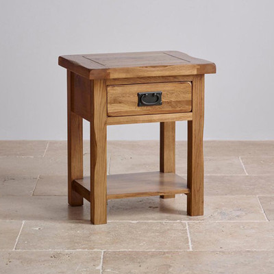 WOOD CREATION Solid Wood Side Table(Finish Color - Walnut)