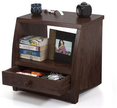 Urban Ladder Siesta Solid Wood Bedside Table(Finish Color - Mahogany)