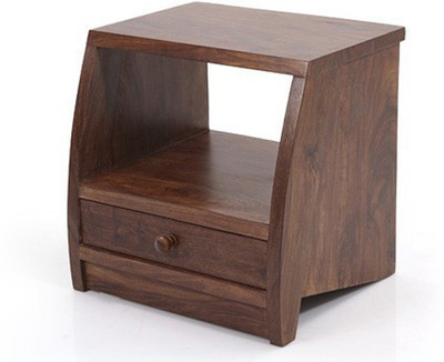 Urban Ladder Siesta Solid Wood Bedside Table(Finish Color - Teak)
