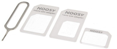 Generix Premium 3 in 1 Noosy White Sim Adapter(Plastic)