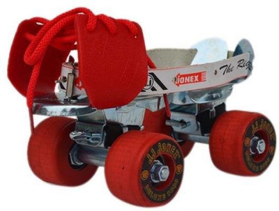Jonex Deluxe Rollo Quad Roller Skates - Size 2.5-9.5 UK(Red)