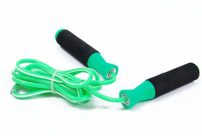 RUDRA PVC BEARING 04 Ball Bearing Skipping Rope(Green, Black, Length: 823 cm), Black;green