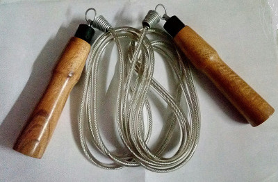 BES Heavy Duty Wire Model Freestyle Skipping Rope(Silver, Length: 290 cm), Wooden/silver
BES Heavy Duty Wire Model Freestyle Skipping Rope(Silver, Length: 290 cm), Wooden/silver
