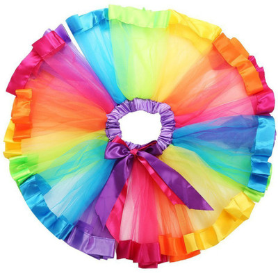 Toygully Self Design Girls Wrap Around Multicolor Skirt
