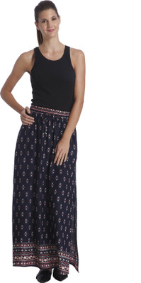 Only Printed Women's Regular Black Skirt