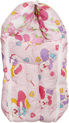 Wonder Kids Pink Checks Print Baby Carry Nest Sleeping Bag(Pink
