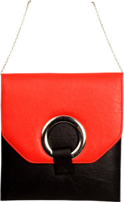 Ark gold Girls Evening/Party Red PU Sling Bag