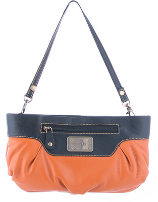 Second Skin Women Casual Orange Genuine Leather Sling Bag
