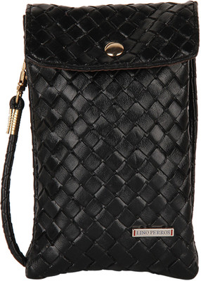 Lino Perros Women Casual Black PU Sling Bag