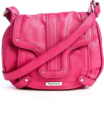 Peperone Women Casual Pink PU Sling Bag