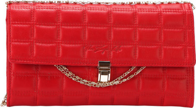 The Zoya Life Women Casual Red PU Sling Bag