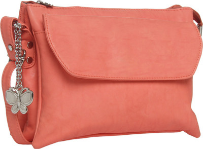 Butterflies Women Casual Pink PU Sling Bag