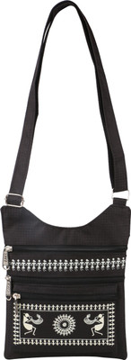 Sheetal Women Casual Black Nylon Sling Bag